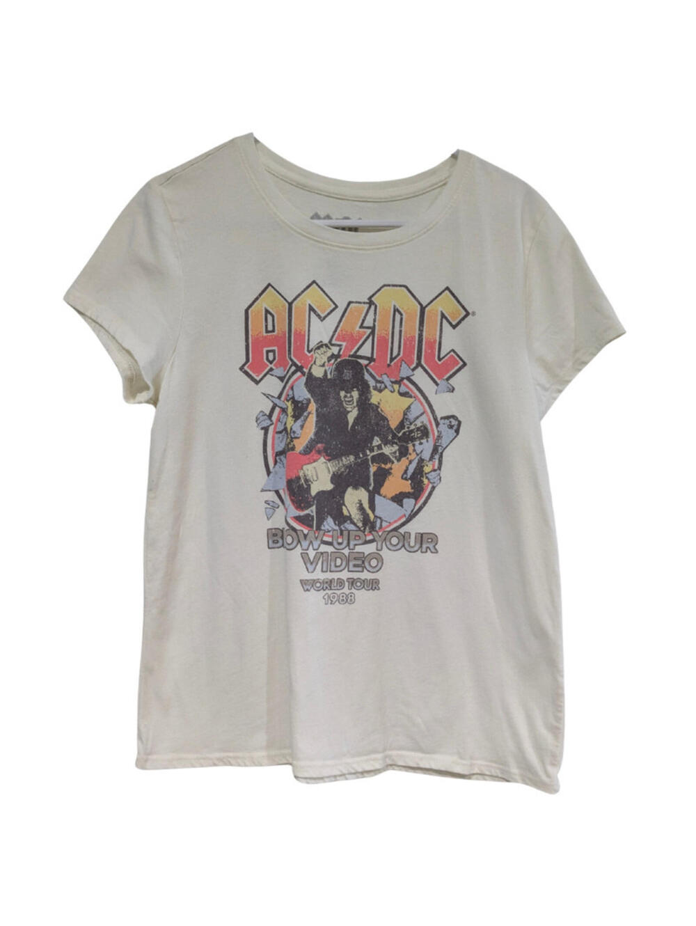 AC/DC Women's "Blow Up Your Video World Tour 1988" T-Shirt, Small, Released 2022